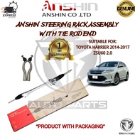 #ANSHIN# JAPAN STEERING RACK ASSEMBLY WITH TIE ROD END TOYOTA HARRIER 2014-2017 ZSU60 2.0 (ASG-44510