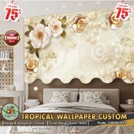 Custom 3D Flower Wallpaper | Custom 3D Wallpaper | Bedroom Wallpaper | Custom Wallpaper
