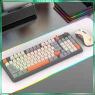 Gaming Keyboard RGB LED USB Wired 94 Keys Top Knob with Mouse - K820