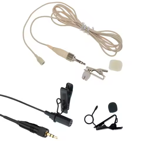 Pro Omnidirectional Condenser Lavalier Lapel Microphone For Sony UWP UTX D11 D21 B2 B40 V1 Beige Bla