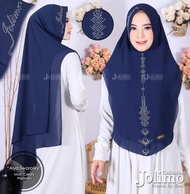 Hijab Syari Ceruty Alya Swarovski Polos Elegan