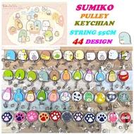 $2.50 SUMIKO GRASHI RETRACTOR*KEYCHAIN*PULLEY*CHARM*TRACE TOGETHER*PASS HOLDER*STUDENT PASS*CARD*EZ LINK*SANRIO*PULLY