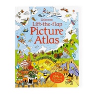 Usborne Lift-the-flap Picture Atlas with Giant World Map Postera