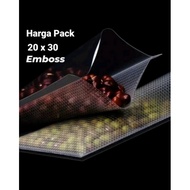 (100) Plastik Vacum Embos ukuran 20x30 lembaran makanan Vacuum bag bertekstur emboss plastik Vakum