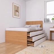 简约现代储物带抽屉榻榻米定制床小户型省空间多功能组合气动床箱