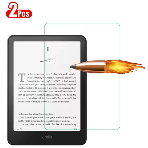 2PCS Tempered Glass For Kindle Paperwhite 2024 (12th Generation) SA569P SA568B for Kindle Colorsoft 
