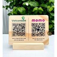 BEAUTIFUL, CONVENIENT WOODEN TABLE PRINTED WITH QR CODE - LUXI Decor