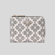 KATE SPADE Spade Flower Small L-zip Wallet Black Multi KK894