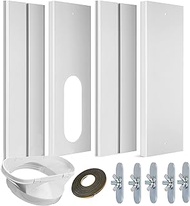 gulrear Portable AC Window Kit for Vertical Window Portable Air Conditioner Window Seal Parts Adjustable Length from 20" to 55" Sliding Window AC Vent Kit Fit for Exhaust Hose with 5.0"/13cm Diameter