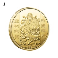 Koin China Asli Souvenir Gold Coin Dewa Rejeki Money Amulet Asli Mengundang Kemakmuran Feng Shui Koi