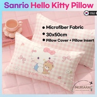[Nara Home Deco]Sanrio Hello Kitty Kids Microfiber Tiny Check Pillow (With Insert)-Sanrio Character 