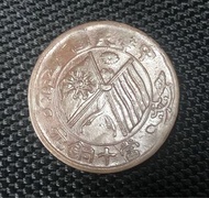 民國嘉禾雙旗隸書當十銅元傳世真品