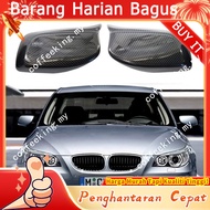 1 Pair Carbon Fiber E60 Mirror Cover M Style Car Side Rearview Mirror Cover Cap Trim For BMW 5 6 ser