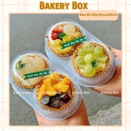 100 Plastic Boxes with Gourd Lid for 2 Moon Cakes 50gr, Fruit Tarts (HT302)