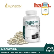 Bronson VITAMIN MAGNESIUM CITRATE COMPLEX 100MG WITH VITAMIN B6 250 TABLETS | Haku VITAMINS