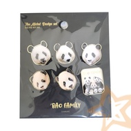 [ Panda Fubao ] Bao family face metal badge set (6 pieces) by Everland Zoo official shop (Fu bao 福寶)