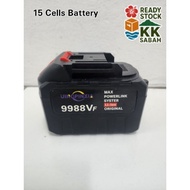 Uingpinxia 9988vf Lithium Li-ion Battery 15 Cells Makita Style Rechargeable 988vf Bateri