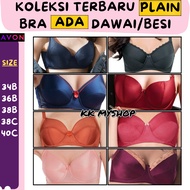BRA JENIS PLAIN (SAIZ 34B, 36B, 38B, 38C, 40C) INCLUDE