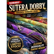 (0.5m) Seta Pura Sutera Dobby Silk Satino Kain Pasang Batik Seragam Bidang 45