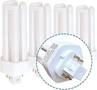 KOR (Pack of 4 26 Watt Triple Tube - GX24Q-3 (4 Pin) Base -3500K White - CFL Light Bulb - Replaces S