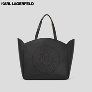 KARL LAGERFELD - K/CIRCLE LARGE PERFORATED TOTE BAG 241W3068