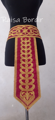 Renda Bordir Sabuk Tari Motif Kalung Kostum Karnaval