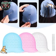 DUILIAN Hair Coloring Highlighting Cap, Silicone Reusable Hair Coloring Hat, With Hook Hair Dying Fr