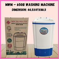 Micromatic Single Tub Washing Machine 6.5kg Capacity