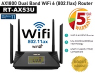 ROUTER (เราเตอร์) ASUS (RT-AX53U) AX1800 DUAL BAND WiFi 6 (802.11ax) ROUTER (BLACK) ประกัน 5 ปี *ของ