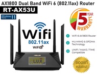 ROUTER (เราเตอร์) ASUS (RT-AX53U) AX1800 DUAL BAND WiFi 6 (802.11ax) ROUTER (BLACK) ประกัน 5 ปี *ของแท้ ประกันศูนย์*