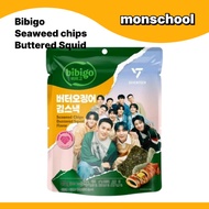 Bibigo Seaweed Chips Snack Buttered Squid / 40g / Korean Crispy Seaweed Snack / Limited Edition with