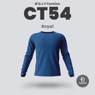 OREN SPORT Long Sleeve Plain T-shirt - Royal (Unisex) CT54