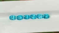 👑天然帕拉依巴色磷灰石裸石6粒精挑精品一組                       👑Natural apatite 6pcs One Set High Gemstone