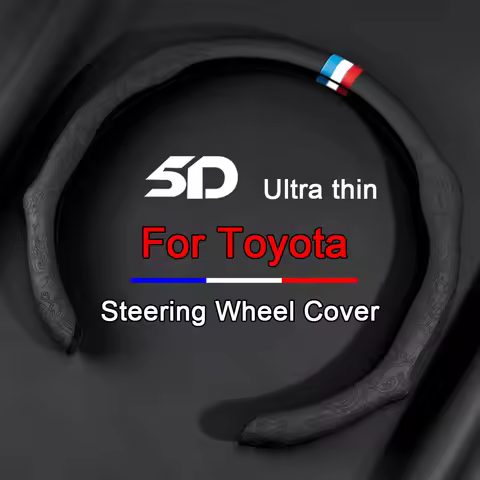 5D Universal Car Steering Wheel Cover Non-slip Car styling For Toyota RAV4 Coralla Hilux Land Cruise