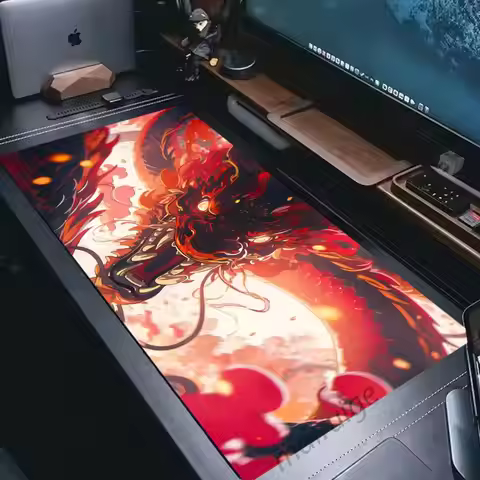 Red Dragon Mouse Pad Hot Large Computer Office Game Table Mat XXL 90x40 Rubber Anti-slip Gaming Keyb