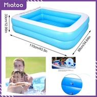 สระว่ายน้ำสำหรับเด็กสำหรับครอบครัวสระว่ายน้ำพองได้กลางแจ้ง Miatoo สวนสนามหลังบ้านอ่างอาบน้ำ110x88x33cm