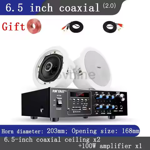 2.0-5.1 Channel Bluetooth Wooden Speaker Multimedia Home Theater Super Ceiling 3D Surround Subwoofer