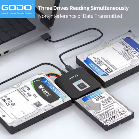 GODO SATA/IDE to USB 3.0 Adapter,IDE Hard Drive Adapter Kit,SATA Cable Converter for 2.5/3.5 inch ID