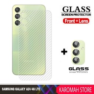 PROMO KAROMAH PAKET 2 INC 1 Skin Carbon SAMSUNG GALAXY A24 4G LTE / A54 5G / GALAXY A34 5G / A14 5G / Samsung A04S 2022 Anti Gores Garskin Back screen Sticker Stiker Pelindung Aksesoris Handphone