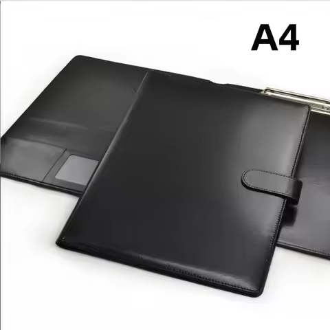 A4 Conference Folder Business Stationery Folder Leather Contract File Folders Bill Organizer Documen