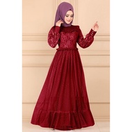 GAMIS TUTU BRUKAT GAMIS PESTA MAXI DEWASA
