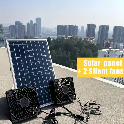 20W Solar Panel Exhaust Fan For Poultry House Greenhouse Exhaust Fan For Keeping Air Fresh Home Impr