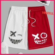 Men's casual shorts Sporty MIX COMBINATION 2 COLORS SMILE MOTIF Bigsize all sizes ML XL 2XL 3XL 4XL 
