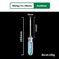 Feibao Obeng Mini 2in1 / Mini Screwdriver 2 Sided / Obeng Cebol 6.3X38mm Kualitas Baik Tahan Lama.