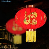 NEEDWAY Festival Lantern 1 pcs Red 38cm Diameter Flocking Cloth Fashion Chinese Style New Year Ornam