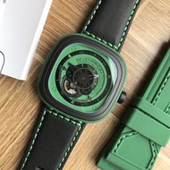 代購 SEVENFRIDAY P1B-5 7個星期五 自動機械機芯藍寶石玻璃鏡面 生日禮物 47mmx47mm 牛皮錶帶 生日禮物 全新配色