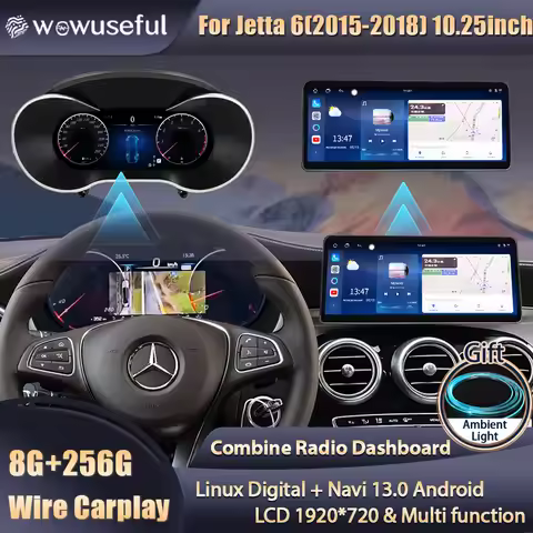 Wowuseful Lcd Digital Dashboard Cluster For Benz C117 GLC S205 W205 W253 15-18ys Android Navigation