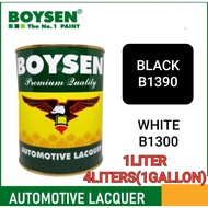 BOYSEN AUTOMOTIVE LACQUER WHITE B1300, BLACK B1390 HIGH GLOSS LITER,GALLON PINTURA SA KAHOY,SASAKYAN
