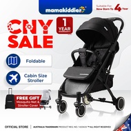 Mamakiddies Aviant Light Weight Compact Strollers Cabin Size Baby Stroller Upgraded Version Leather 