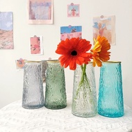 🚓Wholesale Gold Vase Internet Celebrity Transparent Glass Living Room Flower Vase Ornament Decoration Creative Simple No